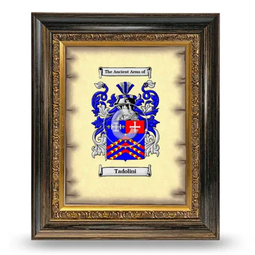 Tadolini Coat of Arms Framed - Heirloom