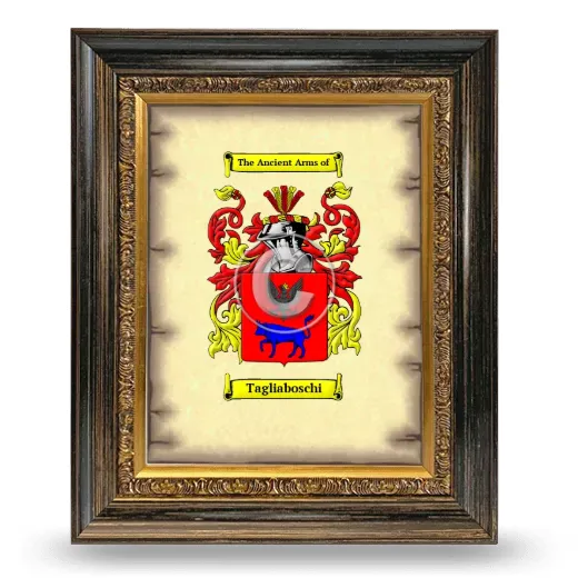 Tagliaboschi Coat of Arms Framed - Heirloom