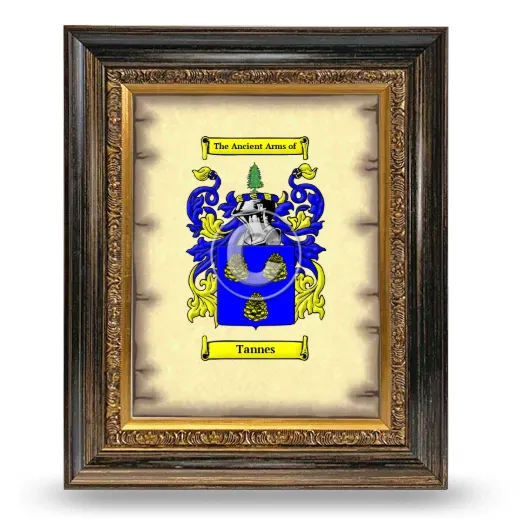 Tannes Coat of Arms Framed - Heirloom