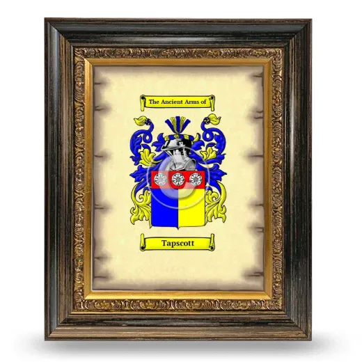 Tapscott Coat of Arms Framed - Heirloom
