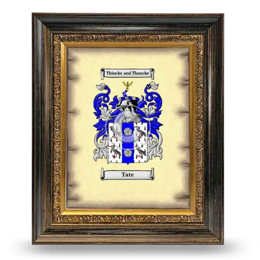Tate Coat of Arms Framed - Heirloom