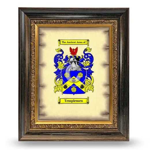 Templemen Coat of Arms Framed - Heirloom