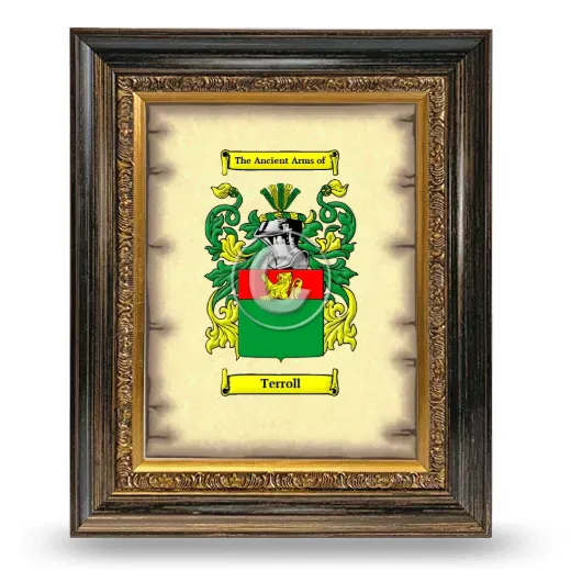 Terroll Coat of Arms Framed - Heirloom