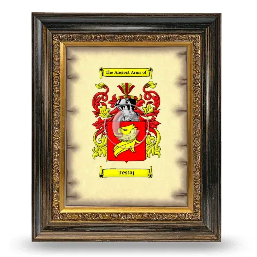 Testaj Coat of Arms Framed - Heirloom