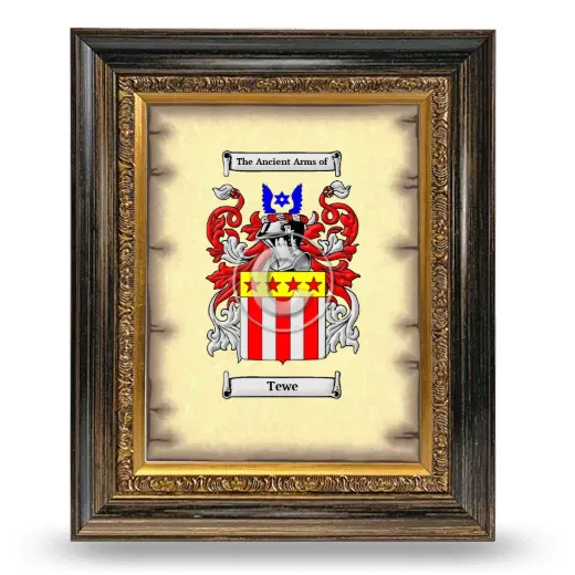 Tewe Coat of Arms Framed - Heirloom