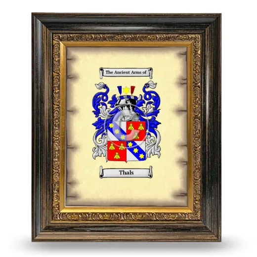 Thals Coat of Arms Framed - Heirloom