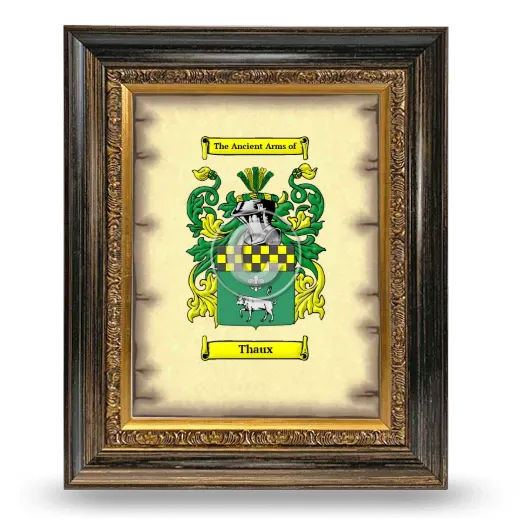 Thaux Coat of Arms Framed - Heirloom