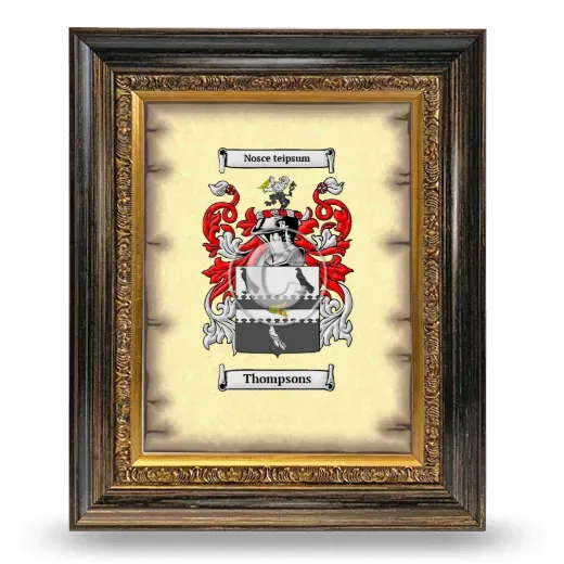 Thompsons Coat of Arms Framed - Heirloom