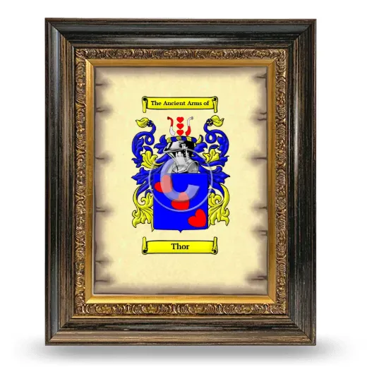 Thor Coat of Arms Framed - Heirloom