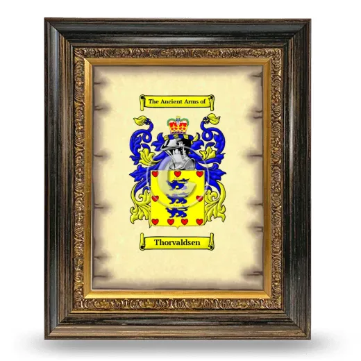Thorvaldsen Coat of Arms Framed - Heirloom