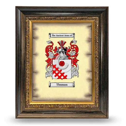 Thuman Coat of Arms Framed - Heirloom