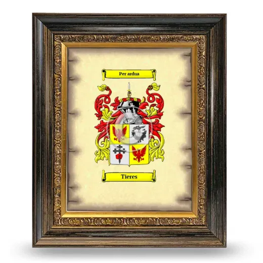 Tieres Coat of Arms Framed - Heirloom