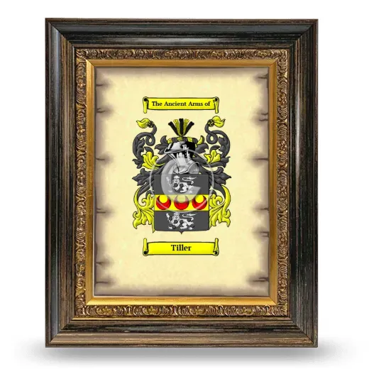 Tiller Coat of Arms Framed - Heirloom