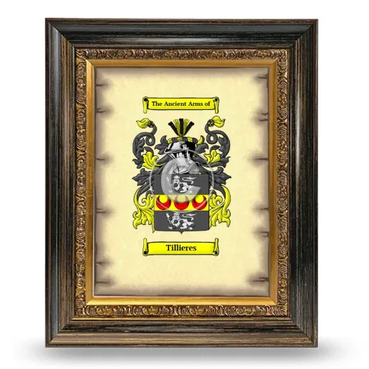 Tillieres Coat of Arms Framed - Heirloom