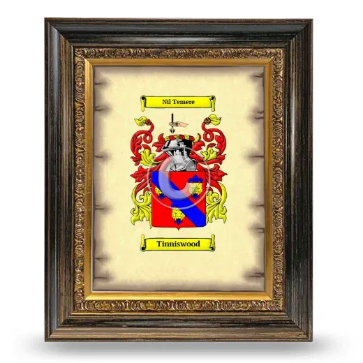 Tinniswood Coat of Arms Framed - Heirloom