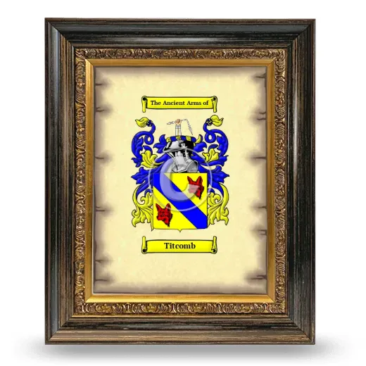Titcomb Coat of Arms Framed - Heirloom