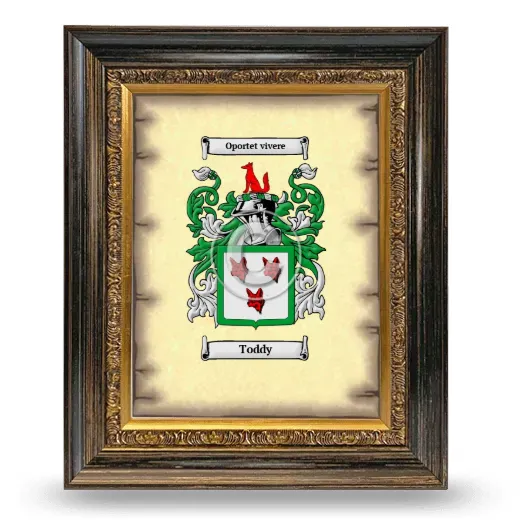 Toddy Coat of Arms Framed - Heirloom