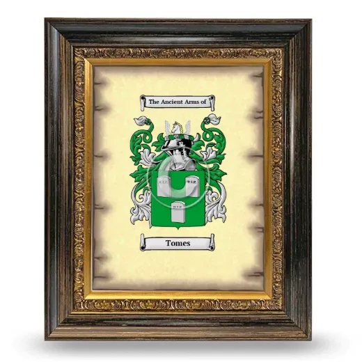 Tomes Coat of Arms Framed - Heirloom