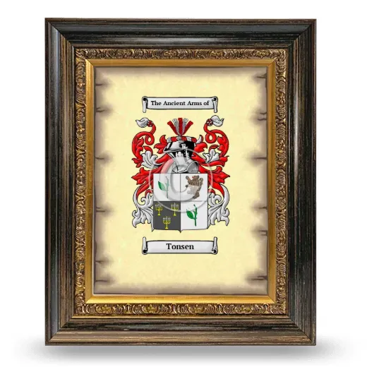 Tonsen Coat of Arms Framed - Heirloom