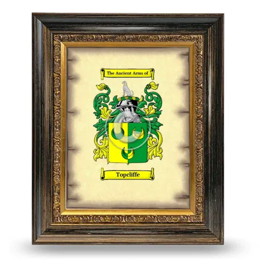 Topcliffe Coat of Arms Framed - Heirloom