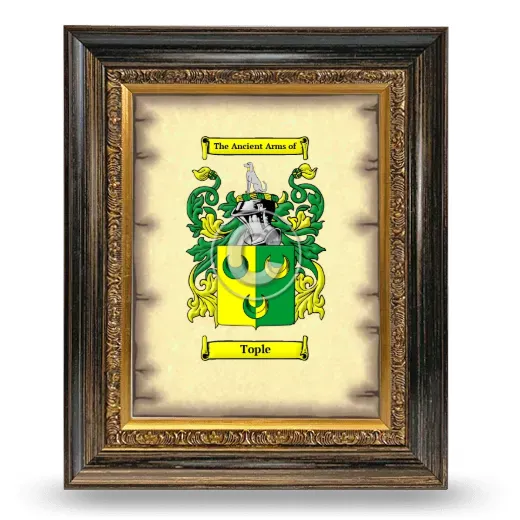 Tople Coat of Arms Framed - Heirloom