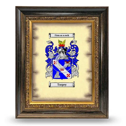 Torpey Coat of Arms Framed - Heirloom