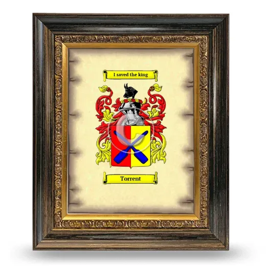 Torrent Coat of Arms Framed - Heirloom