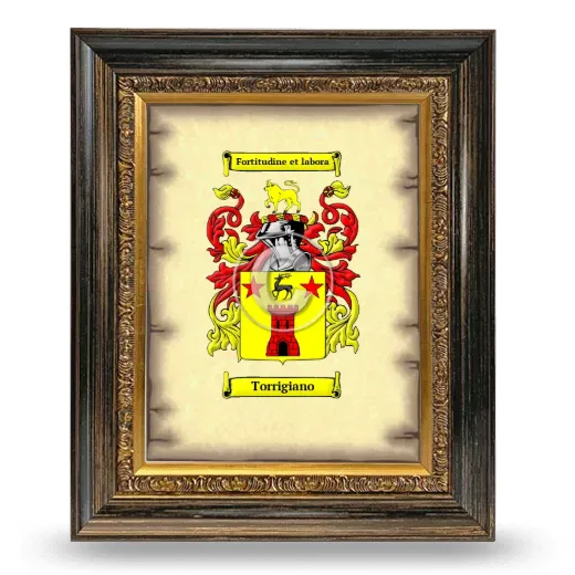 Torrigiano Coat of Arms Framed - Heirloom