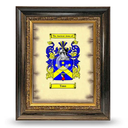 Toso Coat of Arms Framed - Heirloom