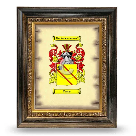 Tracy Coat of Arms Framed - Heirloom