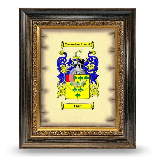 Trait Coat of Arms Framed - Heirloom