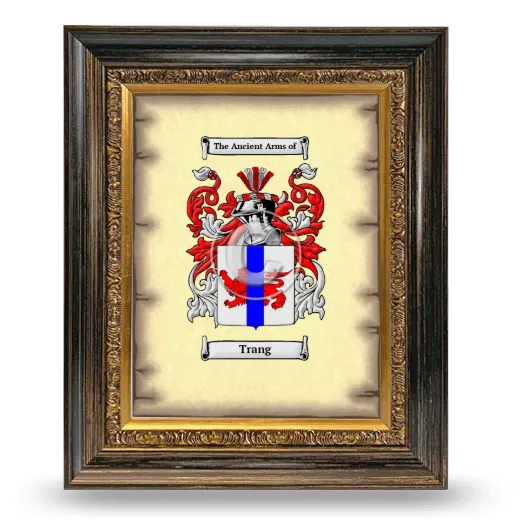 Trang Coat of Arms Framed - Heirloom