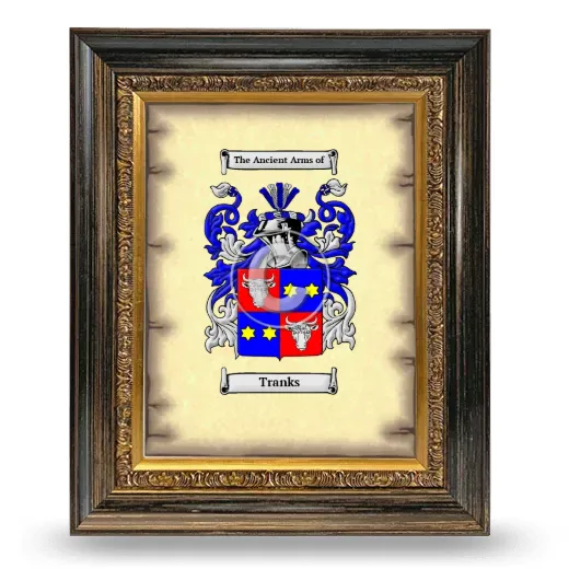 Tranks Coat of Arms Framed - Heirloom