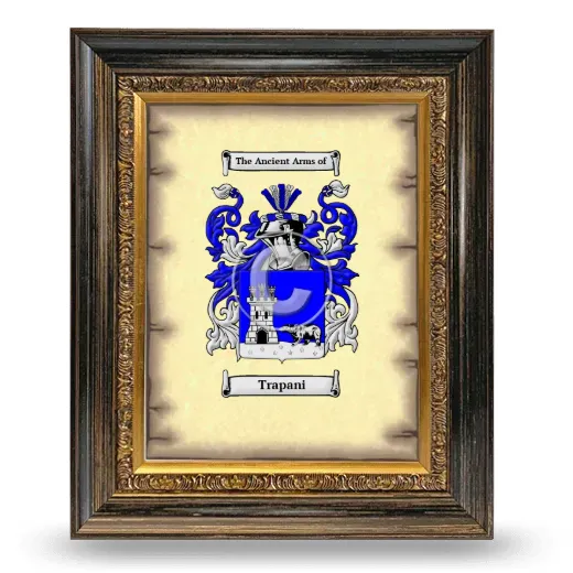 Trapani Coat of Arms Framed - Heirloom