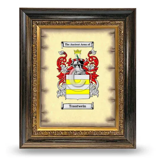 Trautwein Coat of Arms Framed - Heirloom