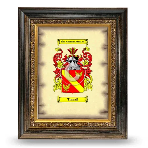 Travail Coat of Arms Framed - Heirloom