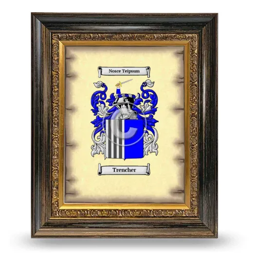 Trencher Coat of Arms Framed - Heirloom