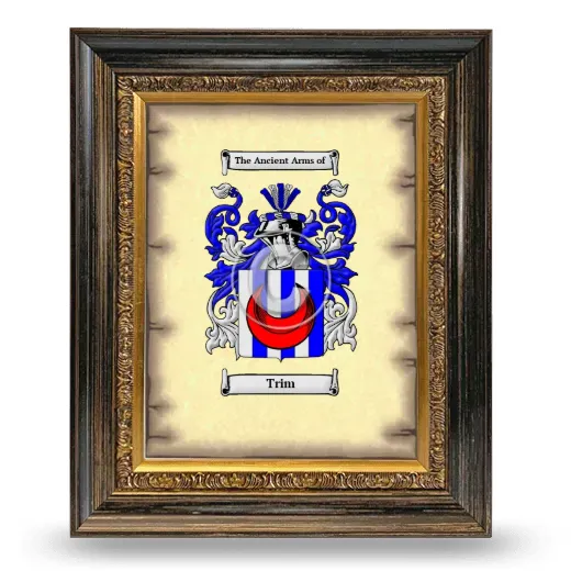 Trim Coat of Arms Framed - Heirloom