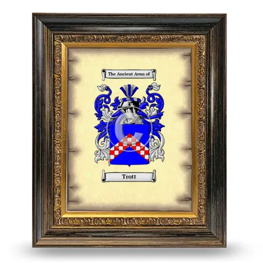 Trott Coat of Arms Framed - Heirloom