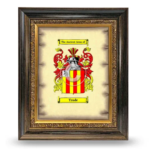 Trude Coat of Arms Framed - Heirloom