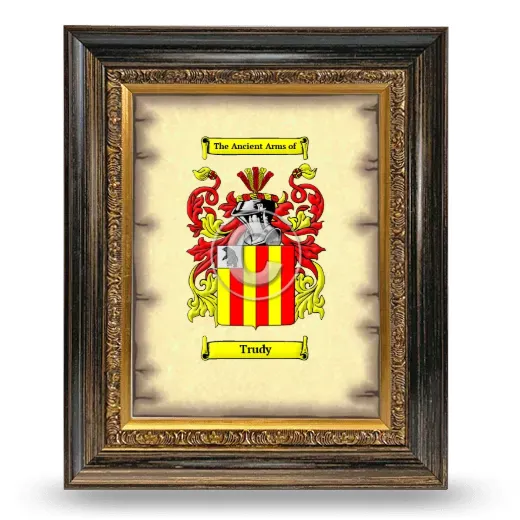 Trudy Coat of Arms Framed - Heirloom