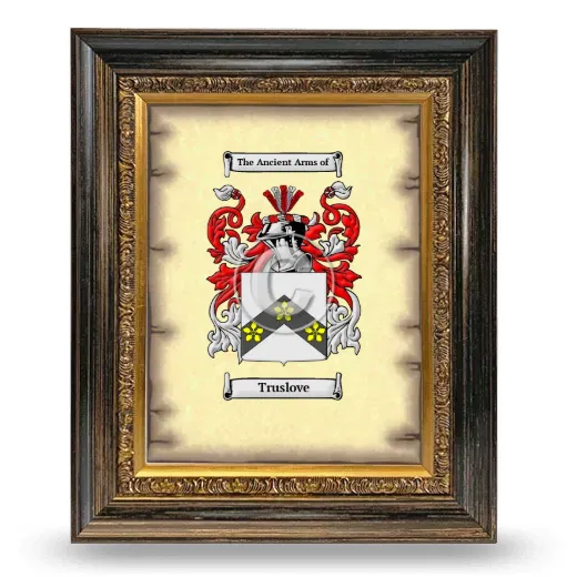 Truslove Coat of Arms Framed - Heirloom