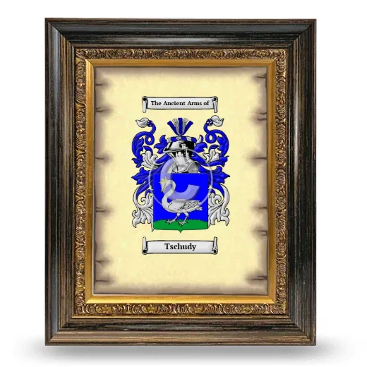 Tschudy Coat of Arms Framed - Heirloom