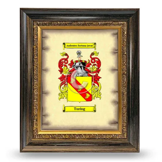 Turing Coat of Arms Framed - Heirloom