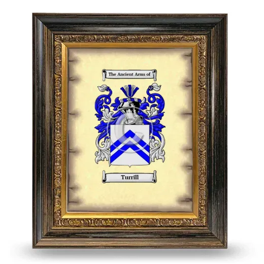 Turrill Coat of Arms Framed - Heirloom