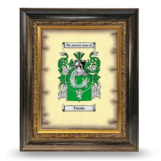 Tussin Coat of Arms Framed - Heirloom