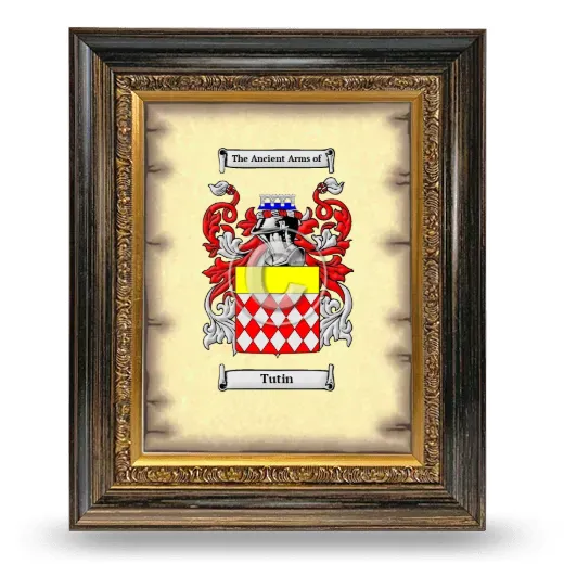 Tutin Coat of Arms Framed - Heirloom