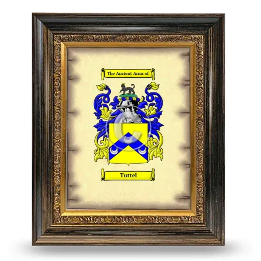 Tuttel Coat of Arms Framed - Heirloom