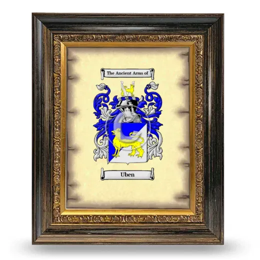 Uben Coat of Arms Framed - Heirloom