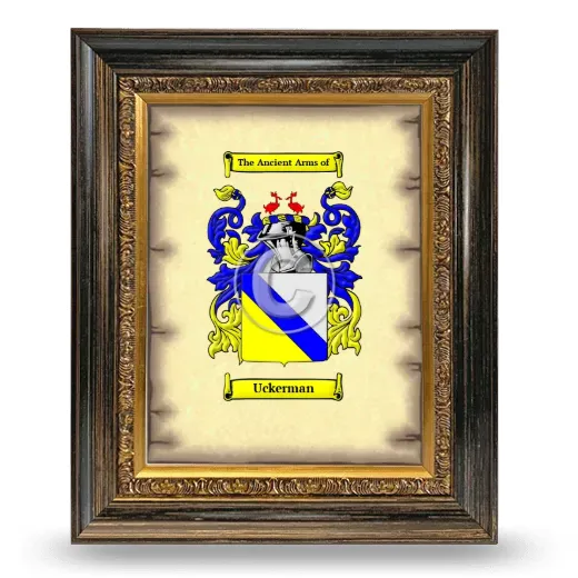Uckerman Coat of Arms Framed - Heirloom